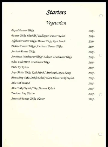 Red Bricks - The Garden Resort menu 