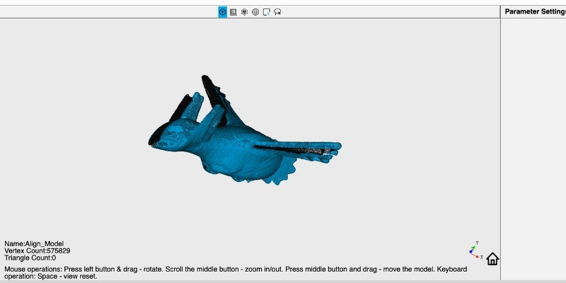 revostudio merged 3d scan from the revopoint pop 2