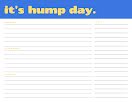 Hump Day Planner - Daily Schedule item