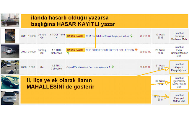 Gelişmiş Sahibinden.com Özellikleri