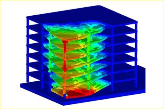 ANSYS - Моделирование прогрессирующего обрушения железобетонного здания