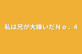 私は兄が大嫌いだＮｏ．4