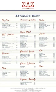 Saz Cafe menu 3