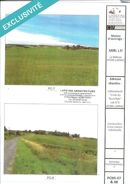 Vente terrain  4916 m² à Layrac (47390), 56 000 €