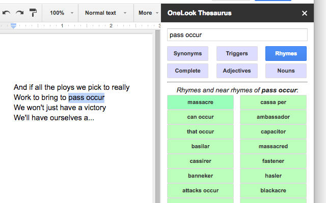 Thesaurus and Symbol Users - slide Thesaurus again