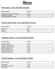 Lo! - Low Carb And Keto Foods menu 1