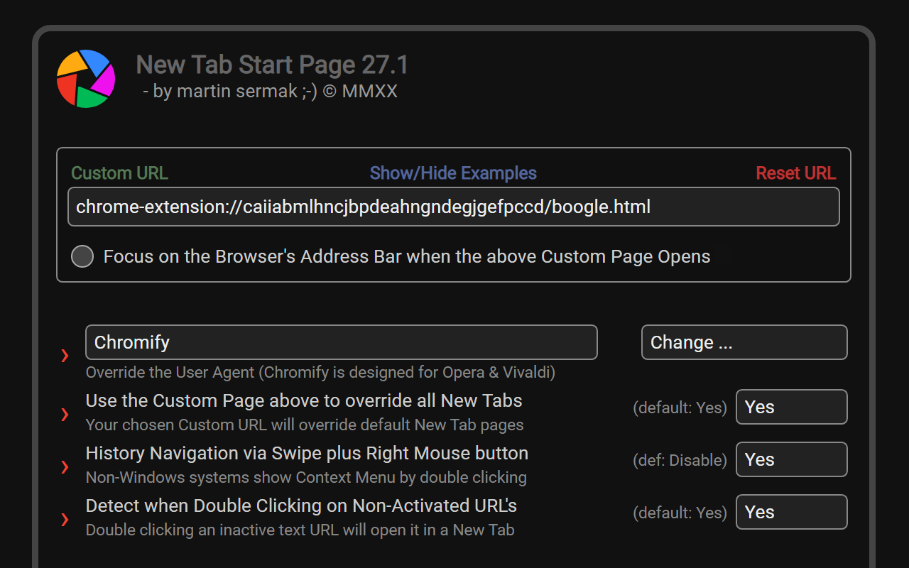 New Tab Start Page Preview image 2