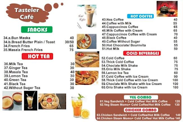 Tasteler Cafe menu 