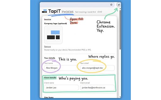 TapIT Invoices screenshot 1