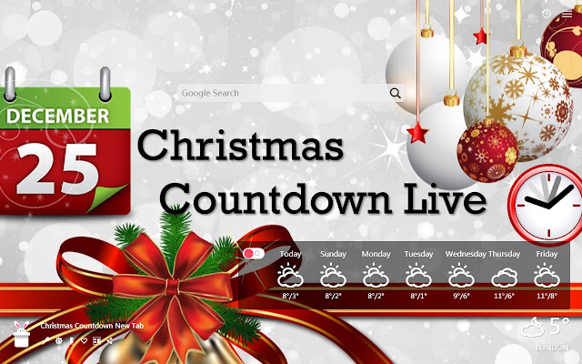 Christmas Countdown új fül, egyedi háttérképek HD