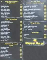 Chelo On The Go - Wonder Meals & More menu 1