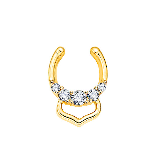 Title 3, Rose Gold and Diamond Non-Pierced Nose Nails fo...