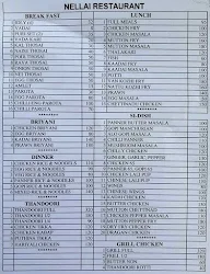 Nellai Restaurant menu 1