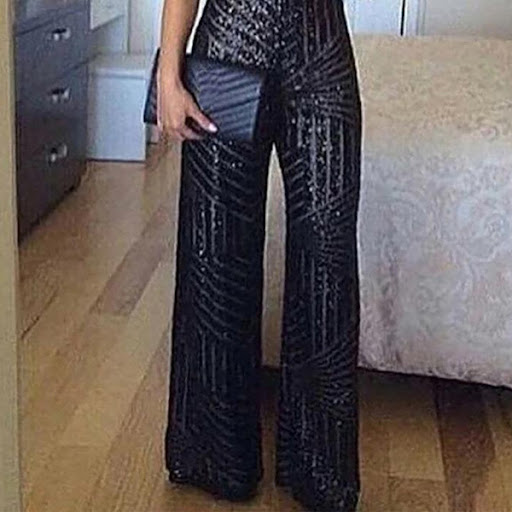 Title 10, Noble Sequin Sequin Sleeveless Wide Leg Pants