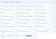 Kaati Zone Rolls and Wraps menu 2