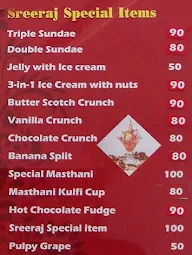 Sreeraj Lassi Bar menu 6