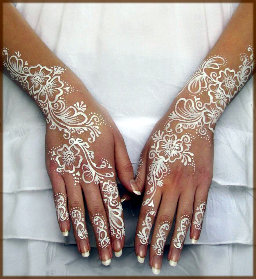  White Mehndi Designs