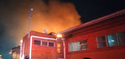 Flames coming from the Life Chatsmed Gardens Hospital in Chatsworth, south of Durban.