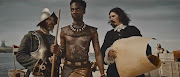 A screenshot from Chicken Licken’s commercial for their Big John burger featuring the adventure of John Mjohnana portraying his journey to Holland from 1650-1651.