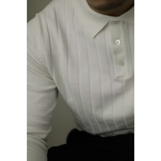 Title 10, American Retro Heavy Lapel Long Sleeve Polo Shi...