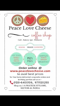 Peace Love Cheese menu 1