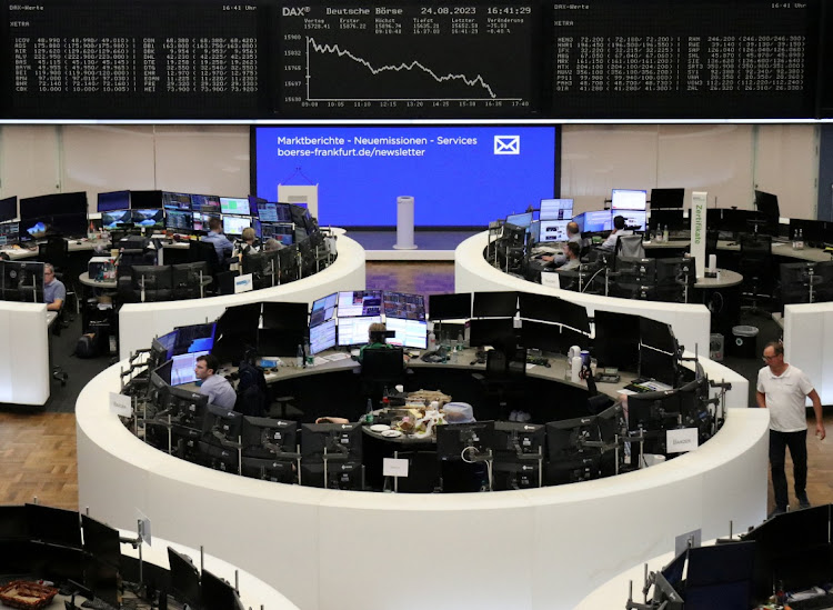 The German share price index DAX graph is pictured at the stock exchange in Frankfurt, Germany. Picture: REUTERS