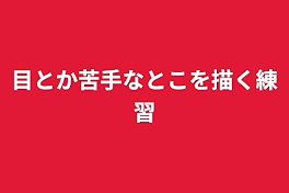 目とか苦手なとこを描く練習