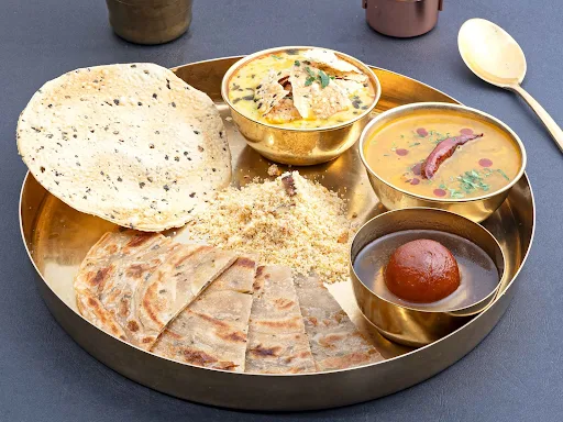 Papad Ki Sabji Paratha Meal