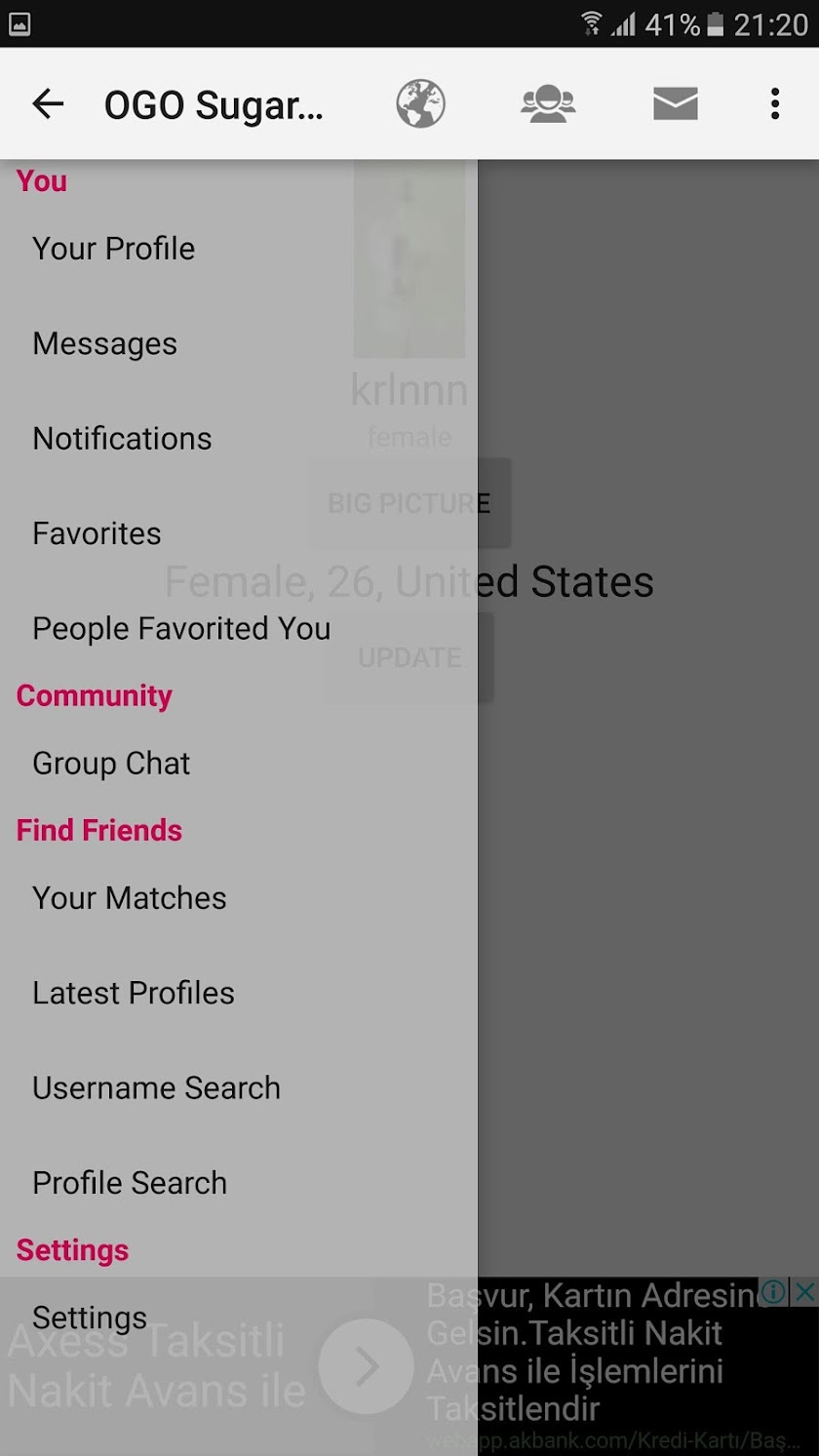 Sugar Dating Site  - OGO Screen 3