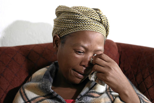 Nandi Sibeko, the mother of Siphiwe Sibeko, the 14-year-old girl who went missing and was found killed in Emndeni, Soweto.