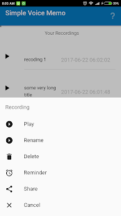 ٍSimple Voice Memo - náhled