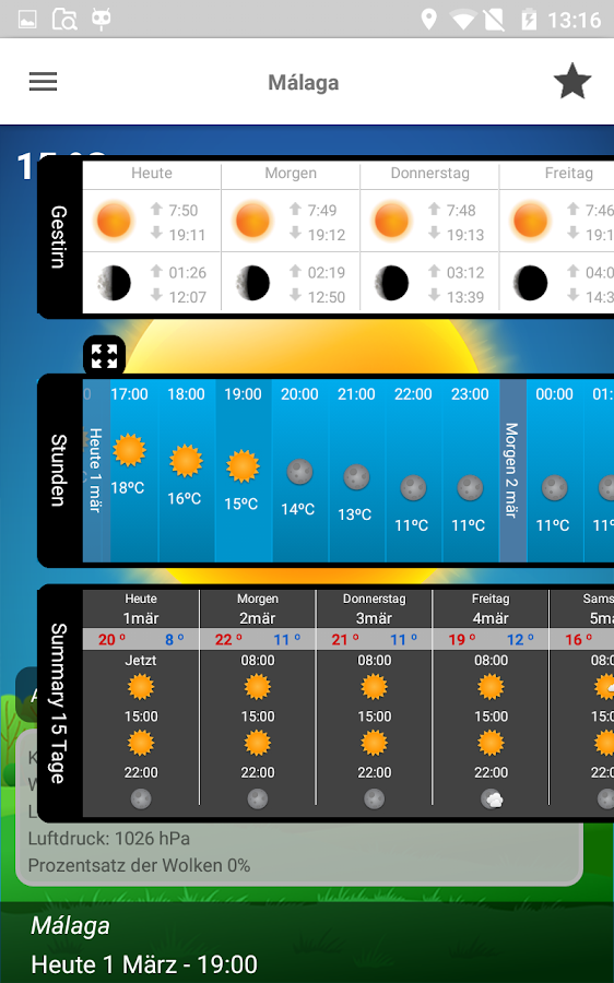   Wetter 15 Tage-Prognose – Screenshot 