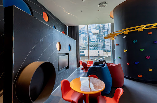 Playroom with climbing wall in this luxury apartment / penthouse for sale in Gammaduwa
