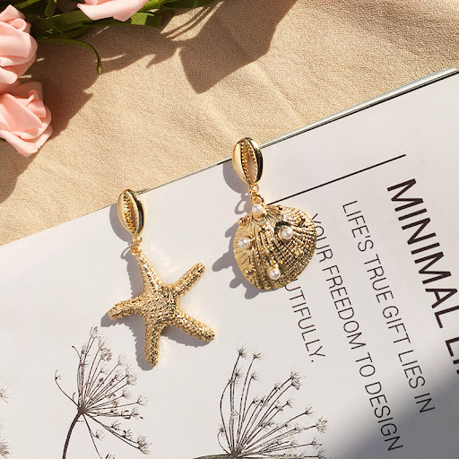 Title 14, Fashion Vintage Earrings Trendy Ocean Style Stu...