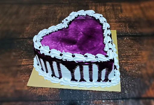 Mini Blueberry Heart Cake [Pure Eggless 350 Gms]