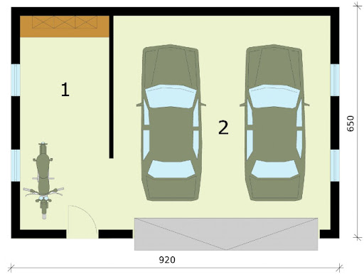 G293 - Rzut garażu