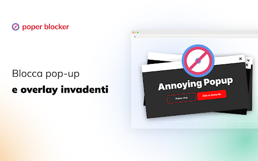 Blocco popup per Chrome™ - Poper Blocker