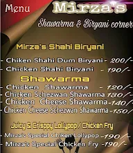 Mirza's Biryani & Shawarma Corner menu 1