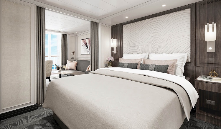 The Veranda Suite on Seven Seas Grandeur measures a comfortable 307 square feet.