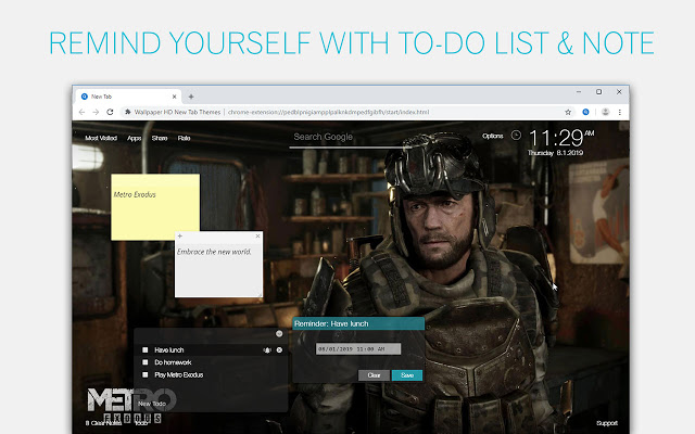 Metro Exodus HD Custom New Tab Themes