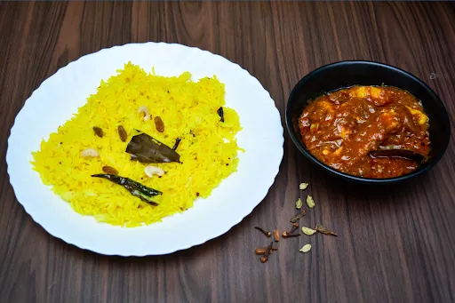 Mutton Kosha With Basanti Pulao