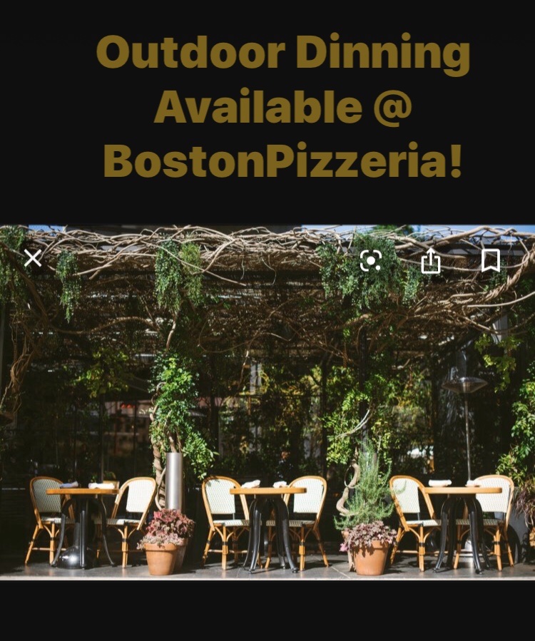 Outdoor Dinning Available now