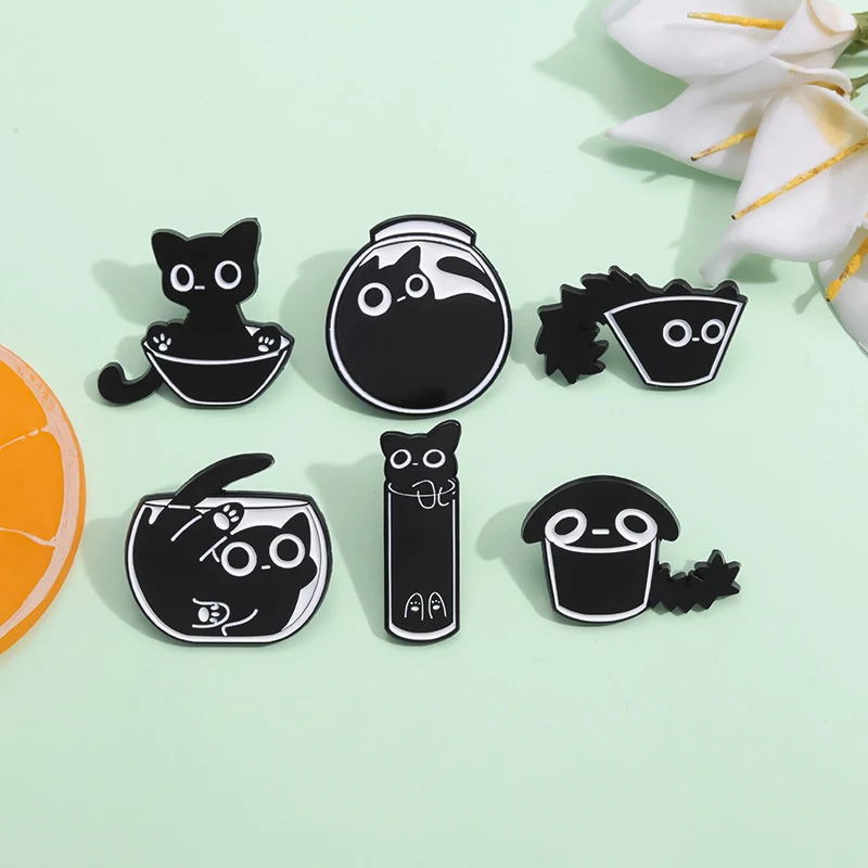 Katzenförmige Brosche für Schals, ein süßes Tier-Accessoire. Einfache, stilvolle Dekoration, vielseitig kombinierbar und perfekt für jeden Look.