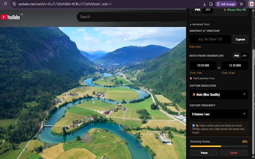 SnapFrame Pro — YouTube HD Screenshot & Frame Grabber screenshot 3
