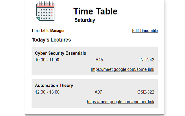 Time Table Viewer & Manager Preview image 0