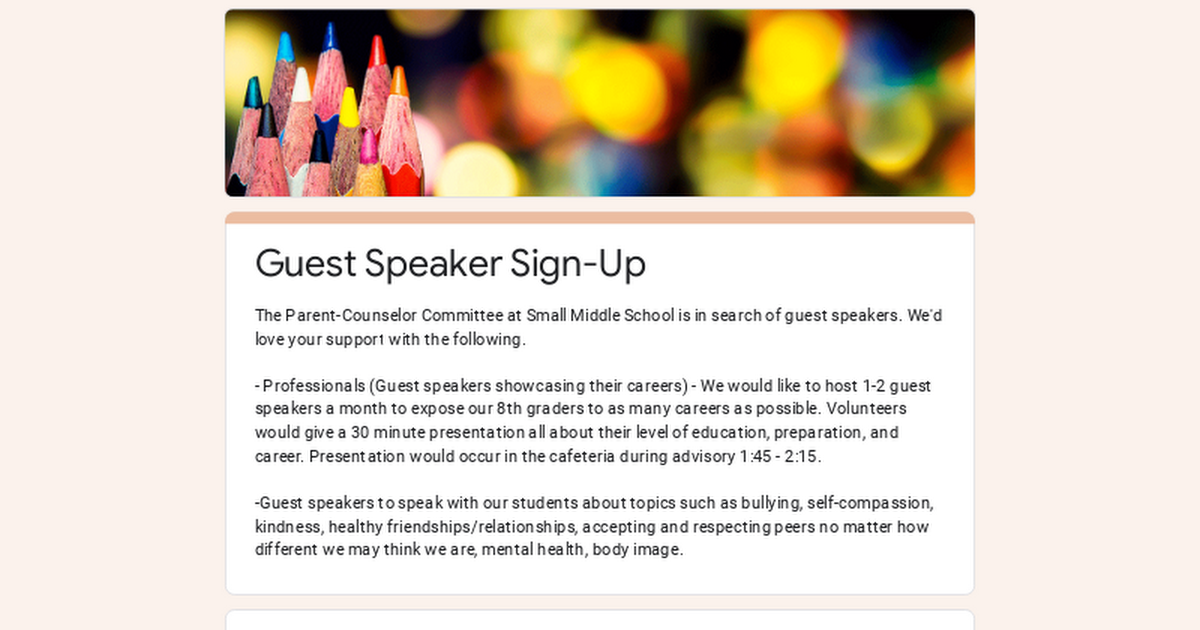 Guest Speaker Sign-Up