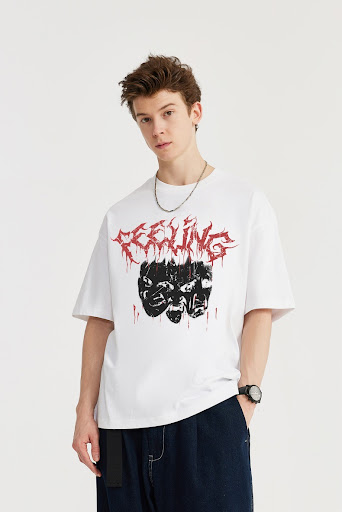 Title 5, INF Mens Clothing Emotional Face Gothic Print ...