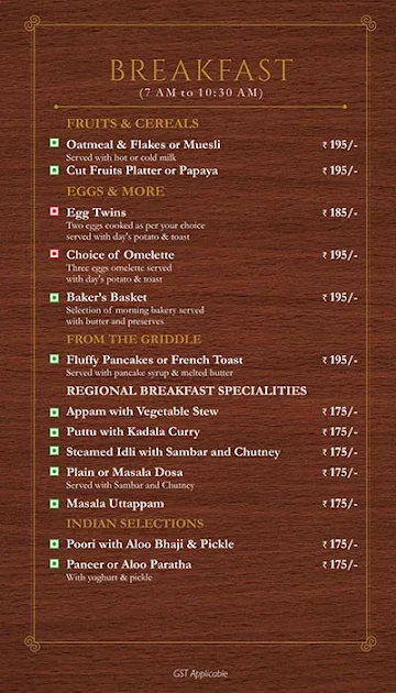 Monsoon - Multi Cuisine Restaurant menu 