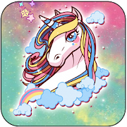 Cuteness Galaxy Unicorn Theme  Icon