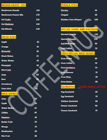 Coffee Mug Restro Cafe menu 